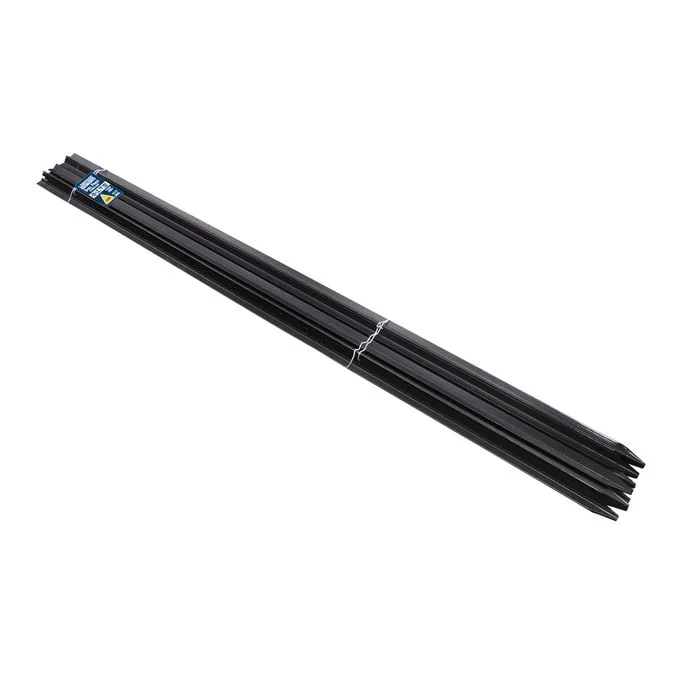 Longyard 180cm 1.7kg/m Black Steel Fence Post - 10 Pack
