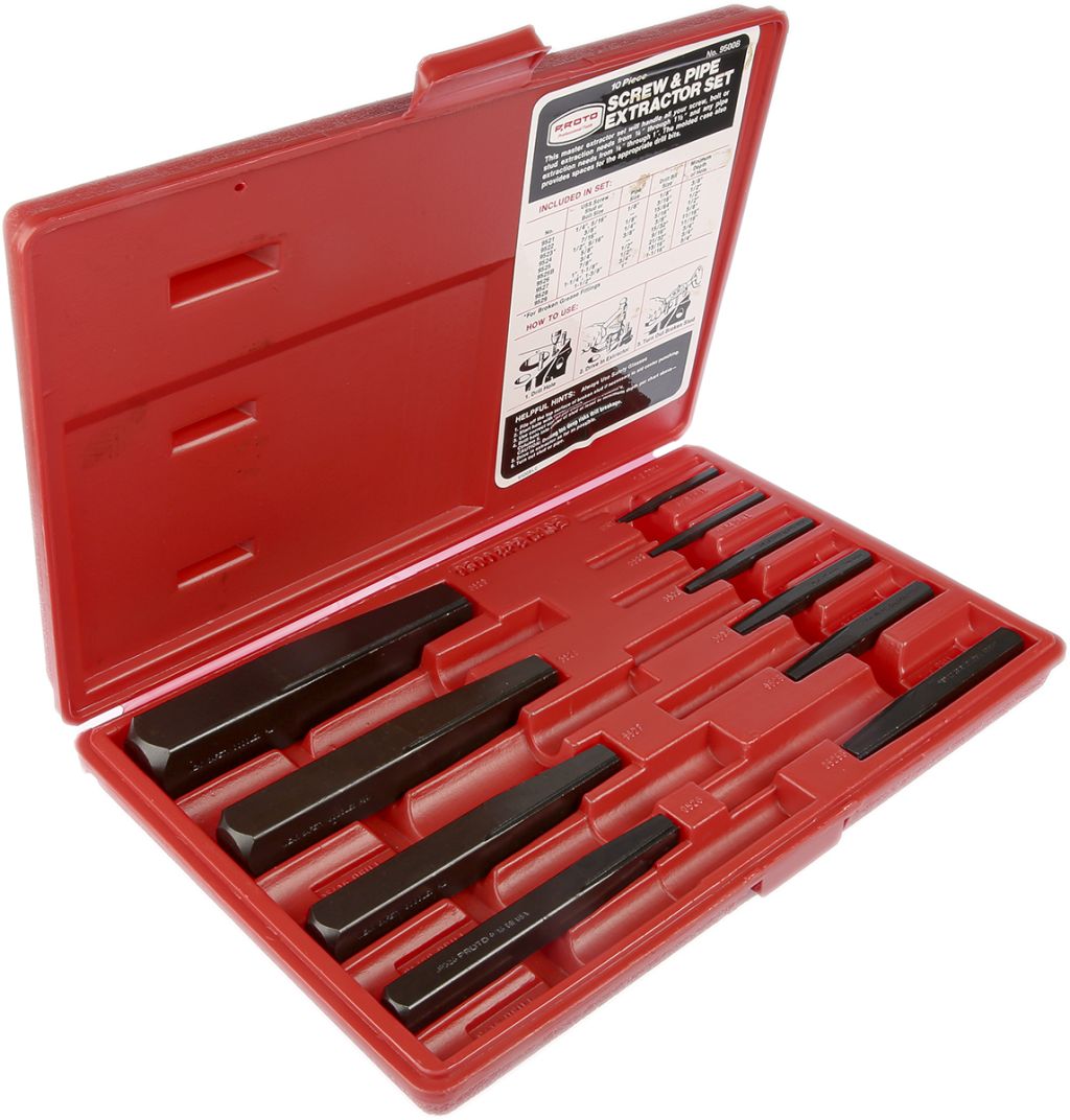 10 Piece Screw Extractor &L/H Cobalt Drill Set