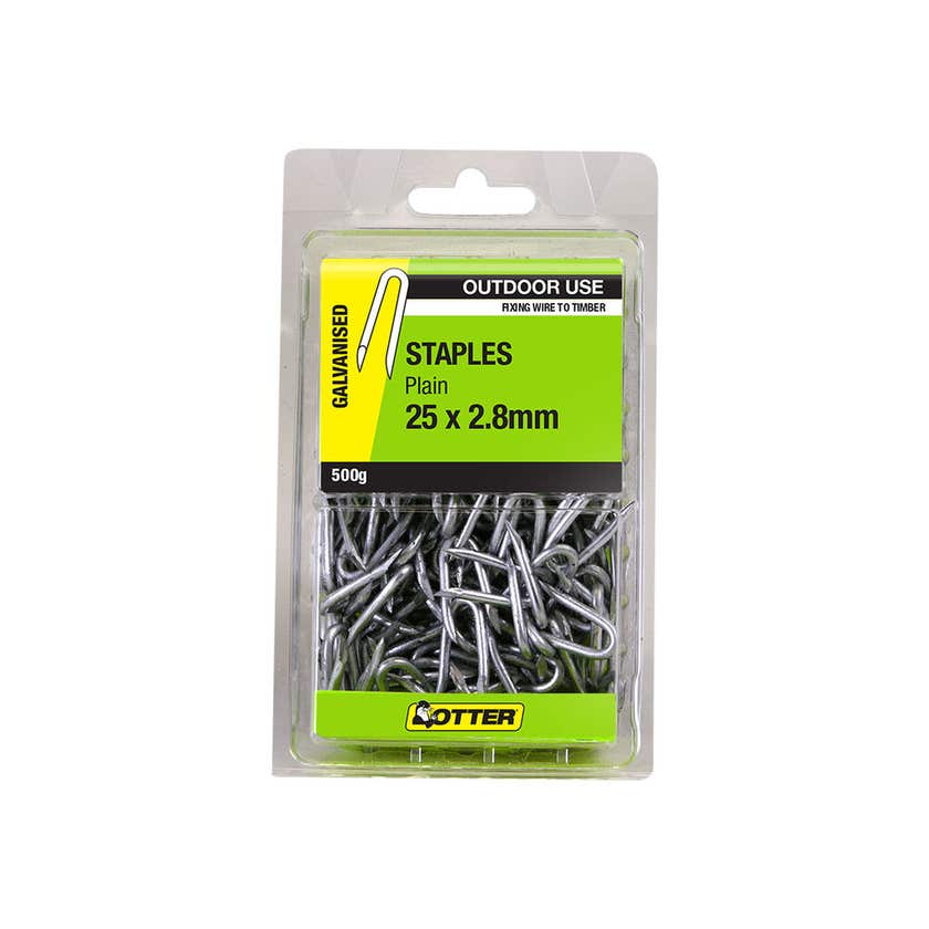 25 X 2.80 Staples Galvanised Wire 500gr