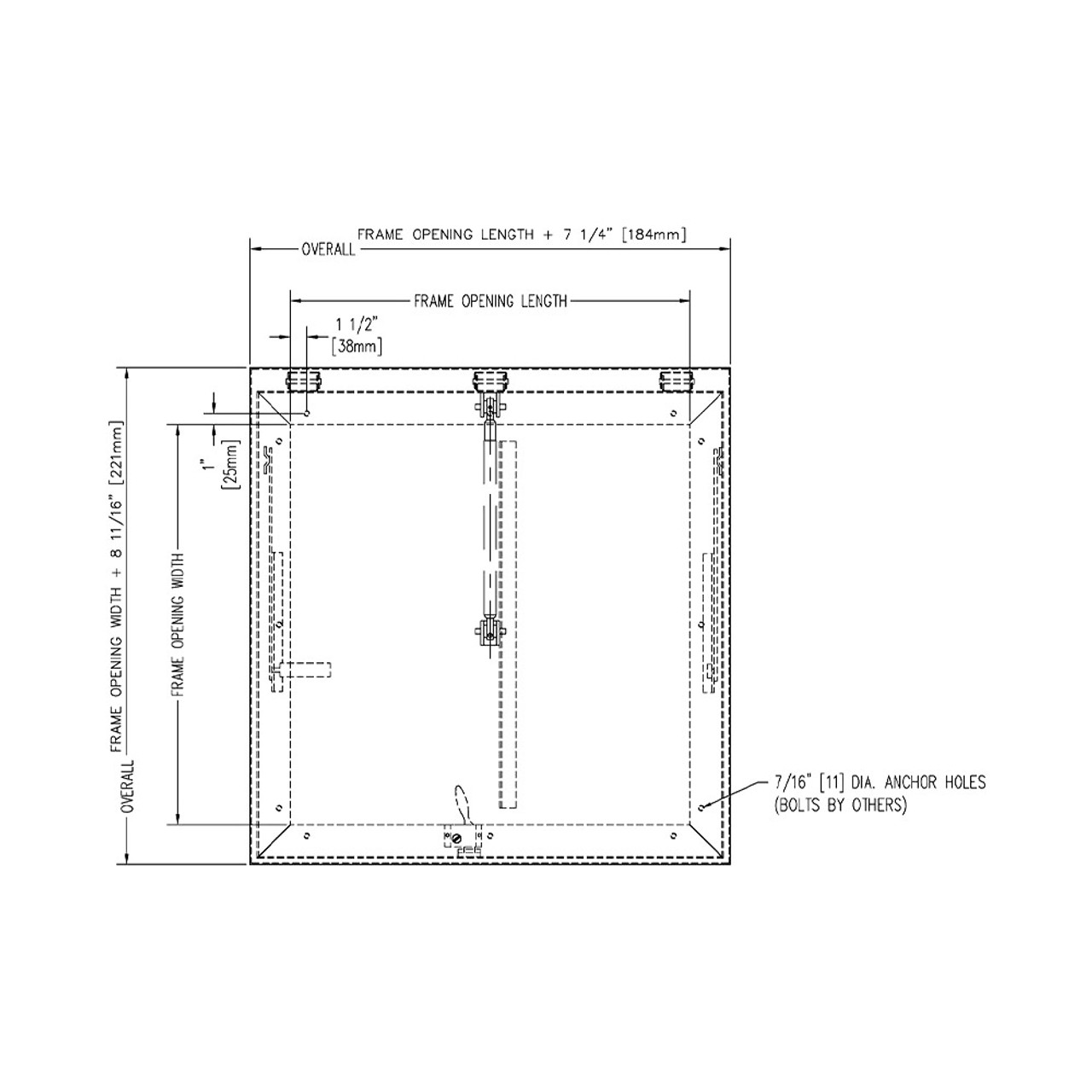 INTERNAL WALL BRACKET 105 X 46 X 38MM