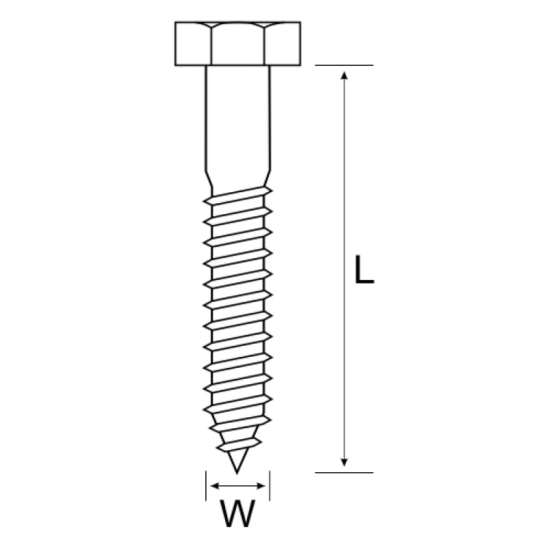 Screw Coach Galv Metric 12x75