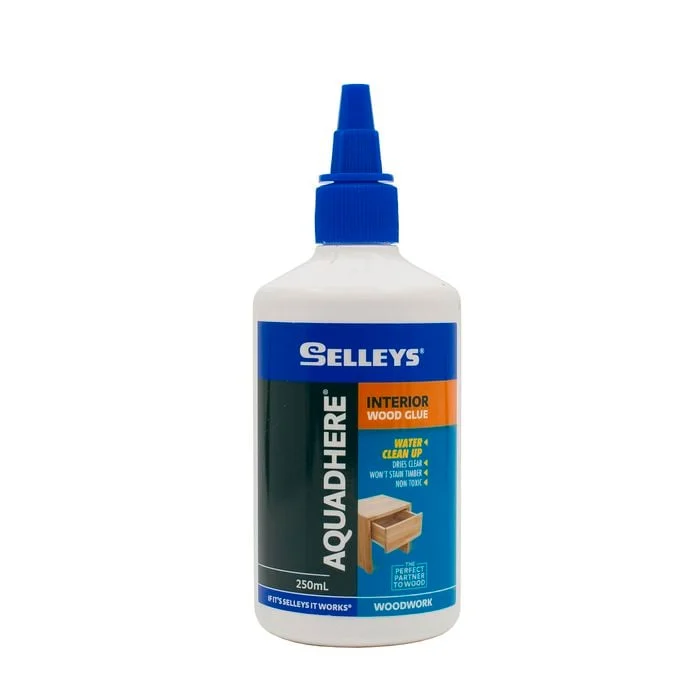Selleys 250mL Aquadhere PVA Wood Glue Interior Adhesive