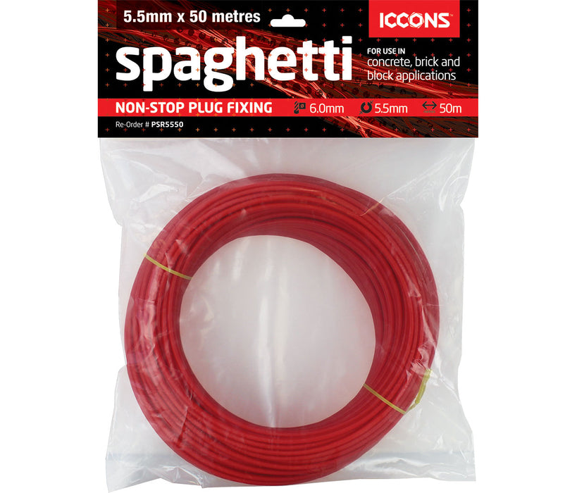 Wall Plug Plastic Spaghetti 5.5mm X 50m