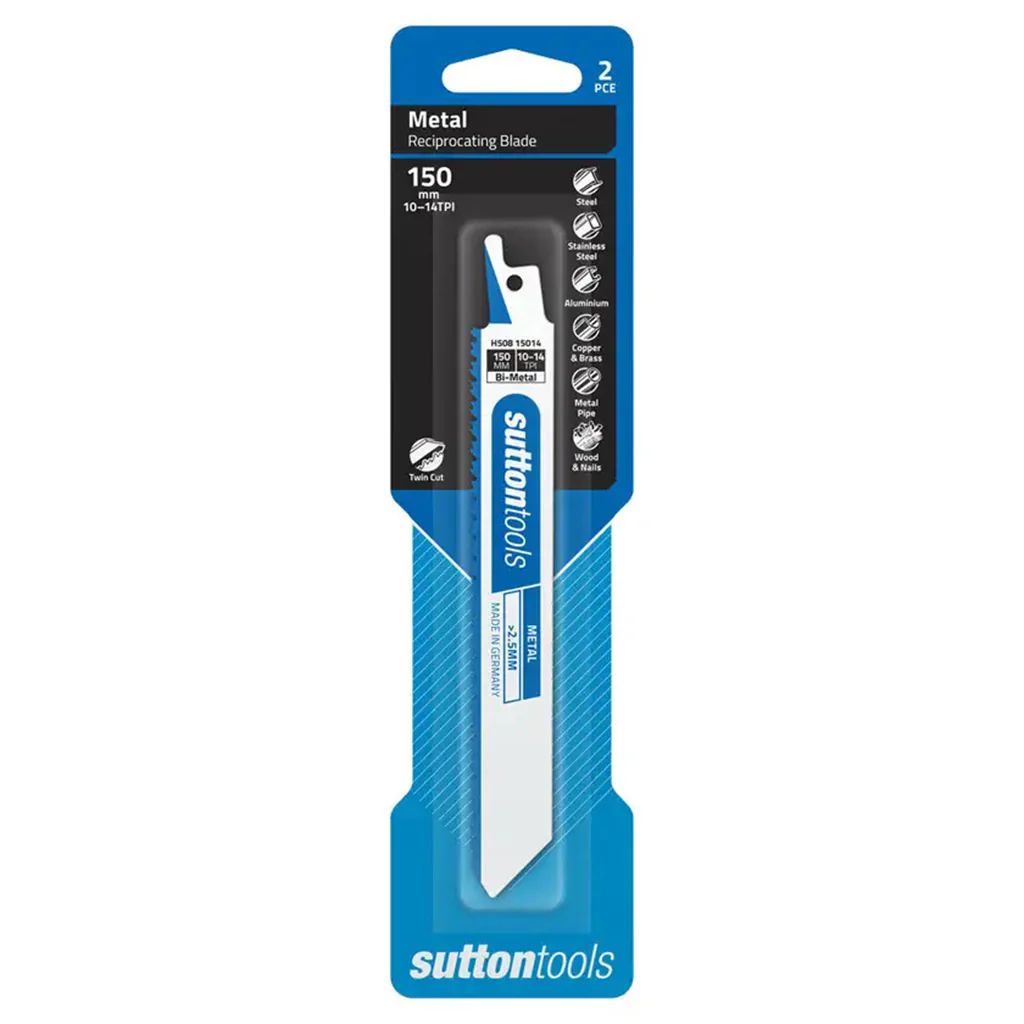 Suttontools Metal Reciprocating Blade Twin-cut 150x10-14t H50815014