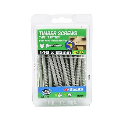 Screw Bugle Batten T17 14-10x85mm Class 3 Pbx25