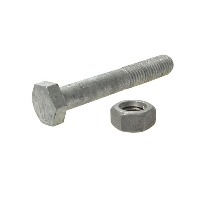 M10 x 140mm - 50pc HEX BOLT & NUT GALVANISED