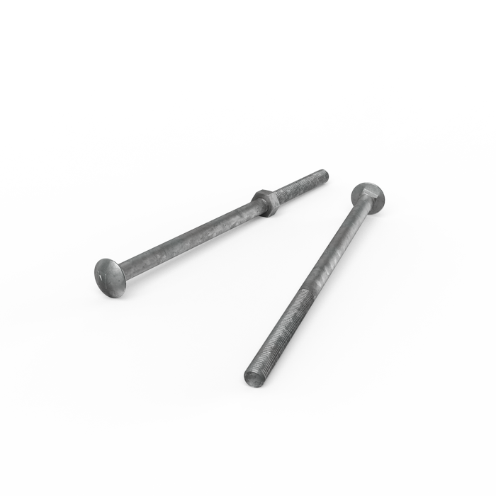 ZENITH M10 x 220mm Hot Dip Galvanised Cup Head Bolts & Nuts
