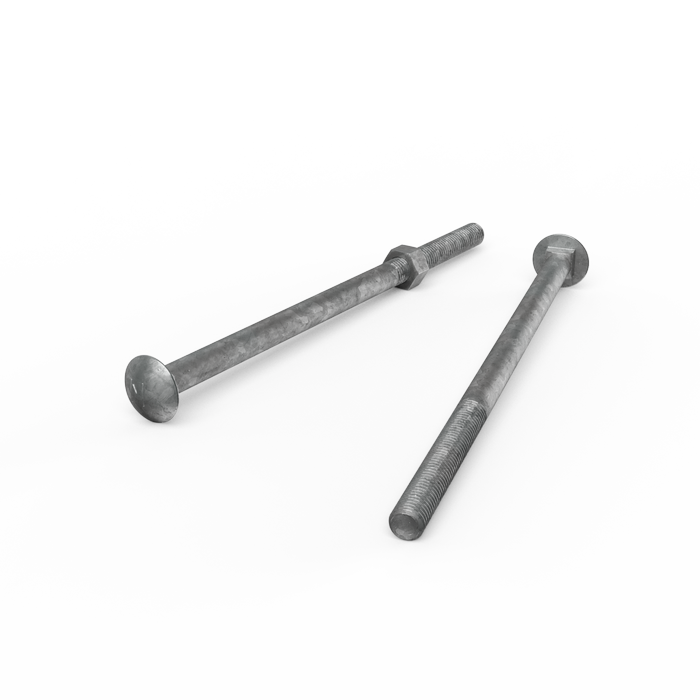 ZENITH M12 x 240mm Hot Dip Galvanised Cup Head Bolts & Nuts