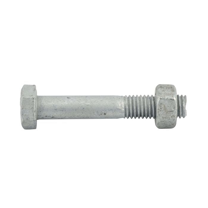 Zenith M10 x 60mm Hot Dipped Galvanised Hex Head Bolt And Nut