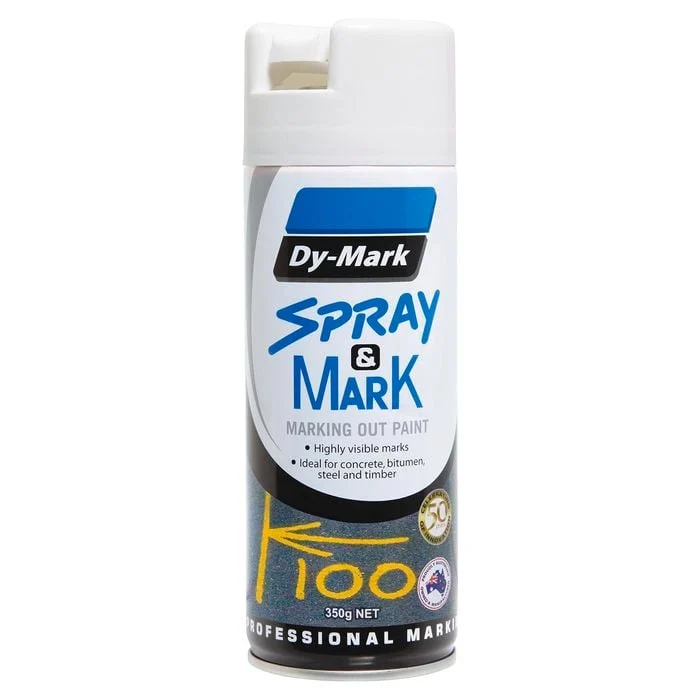 Dy-Mark 350g White Spray And Mark Paint