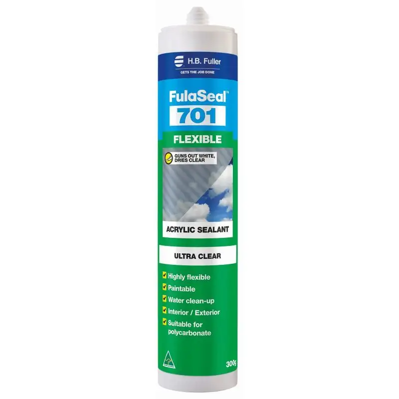 H.B. Fuller FulaSeal 701 Flexible Acrylic Sealant Ultra Clear 300g