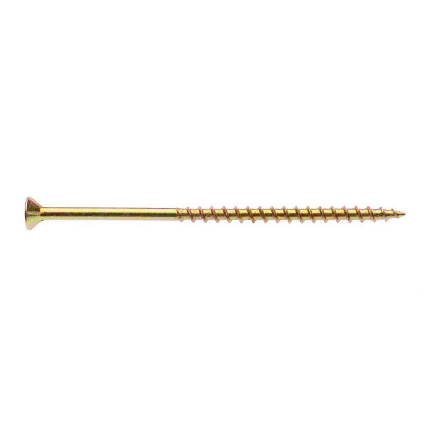 Zenith Chipboard Screw Philips Drive Gold Passivated 10G x 100mm - 50 Pack