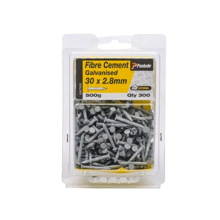 Paslode 30 x 2.8mm 500g Galvanised Fibre Cement Nails - 300 Pack