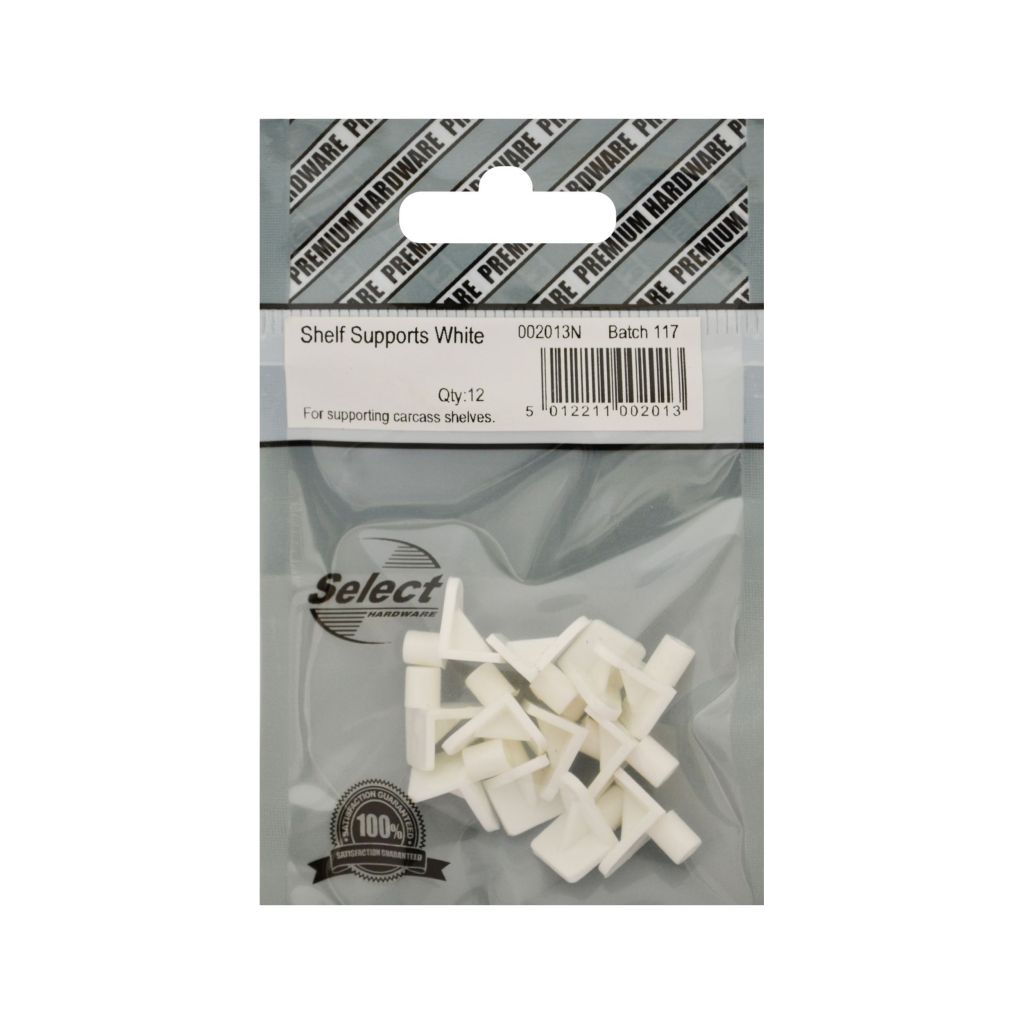 Select Shelf Support White Pk12