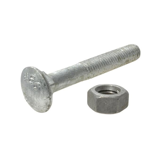 M16 X 65 Galvanised Cup Head Bolt & Nut