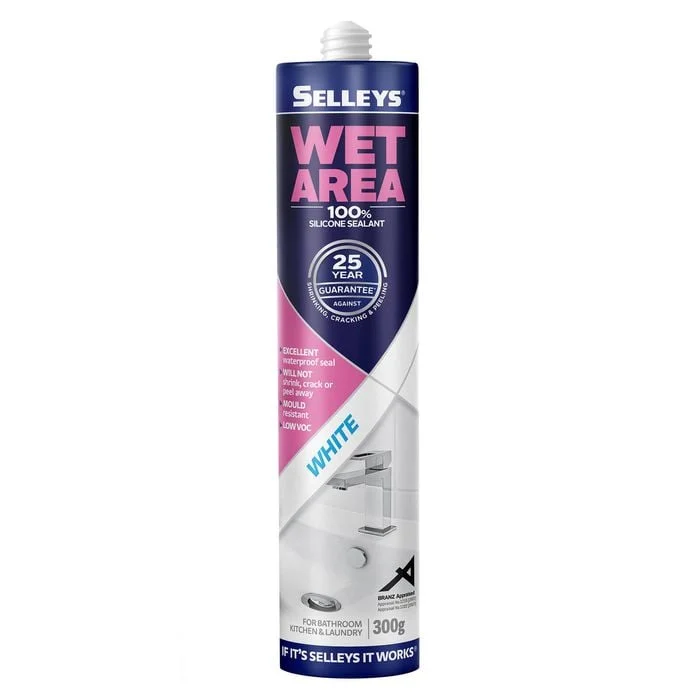 Selleys 300g White Wet Area Waterproof Silicone Sealant