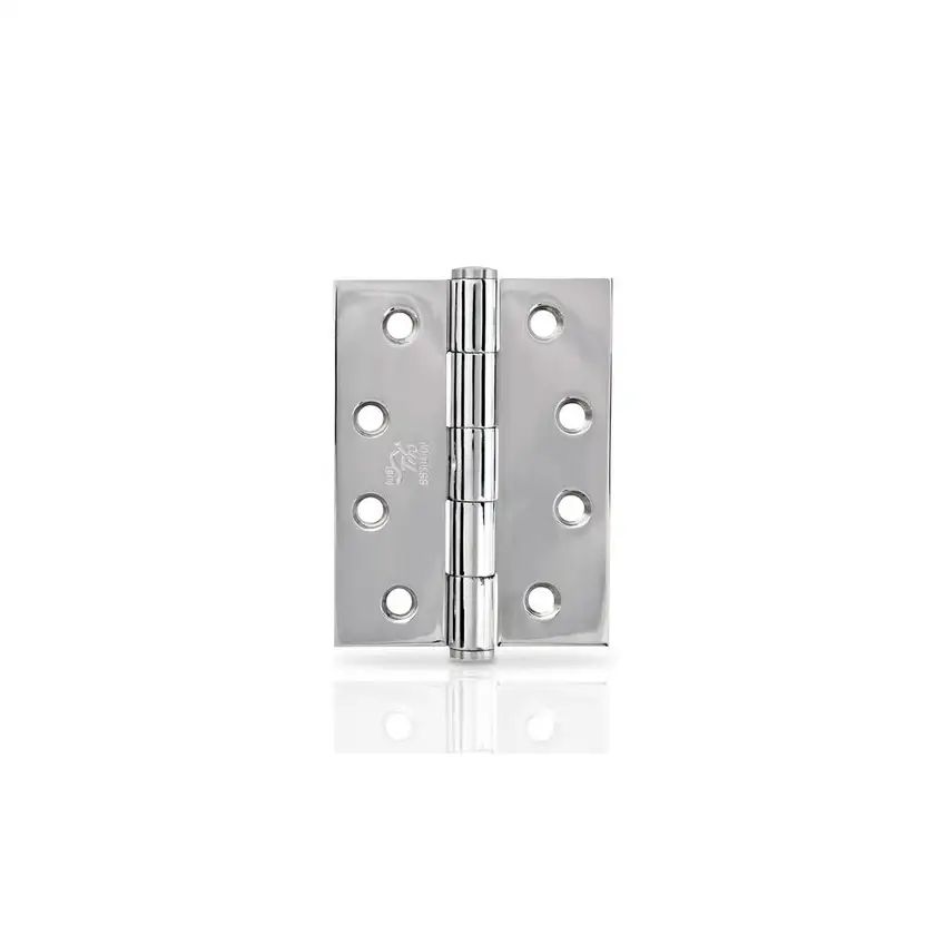 Trio Door Butt Hinge Fixed Pin Polished Stainless Steel 100 X 75 X 2.5mm