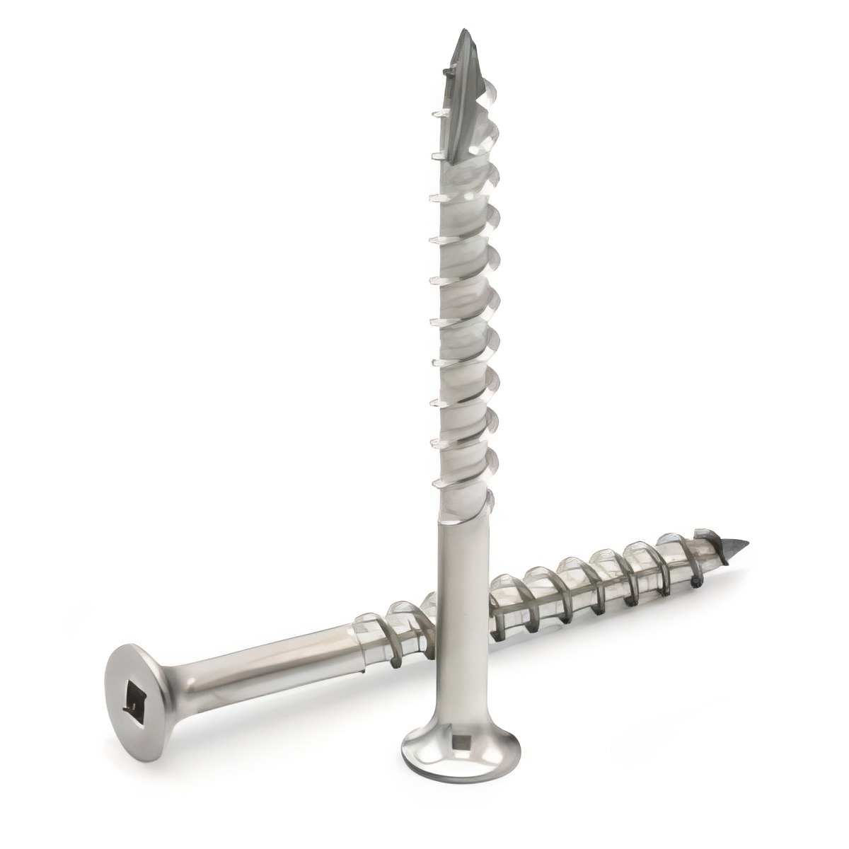 #10-8 Stainless Steel Square Drive Bugle Head Deck Screws
Type 17 | 18-8 Stainless Steel