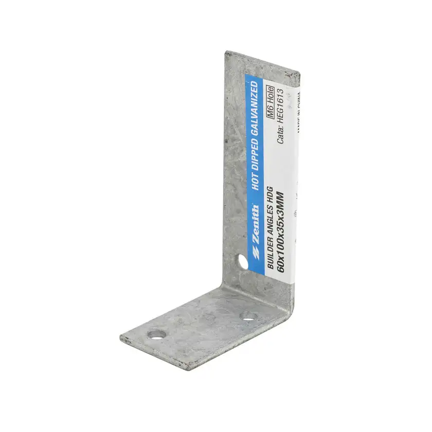Zenith Builders Angle Bracket Galvanised 60 x 100 x 35 x 3mm