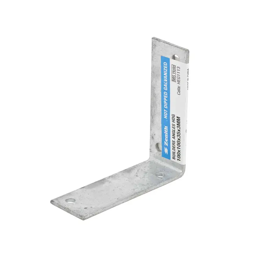 Zenith Builders Angle Bracket Galvanised 100 x 100 x 35 x 3mm