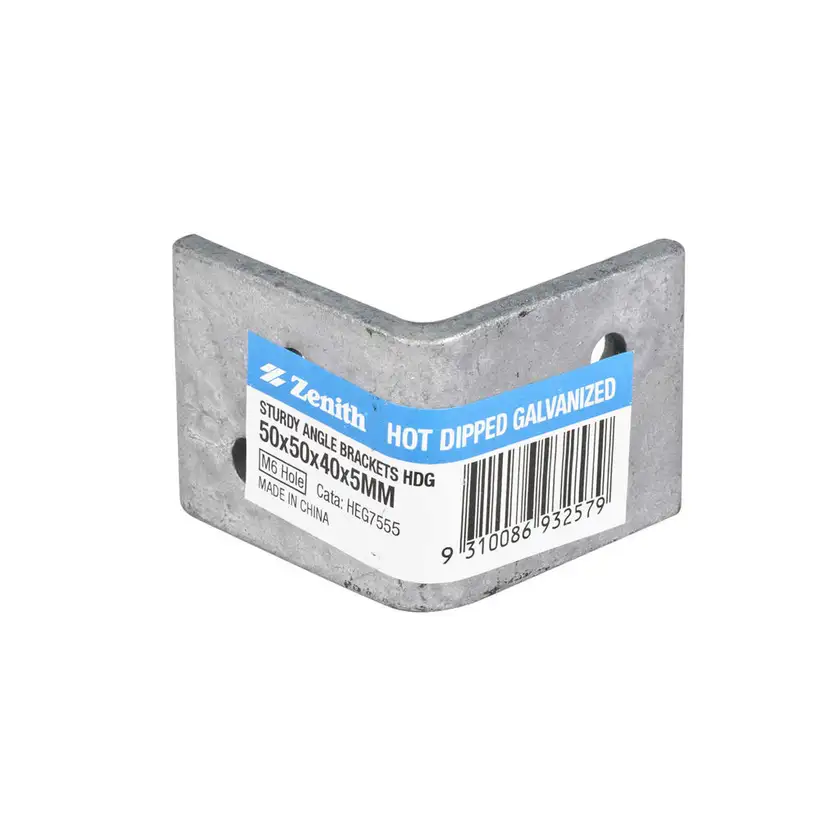 Zenith Sturdy Angle Bracket Galvanised 50 x 50 x 40 x 5mm