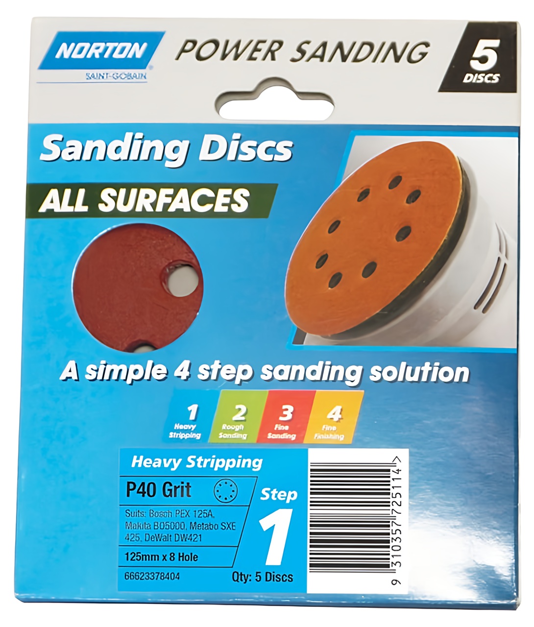 DISC ALL PK5 125MMx8H V/CP40