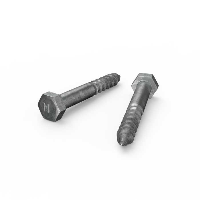 M10 X 75mm - 100pc Coach Screws Hot Dip Galvanised