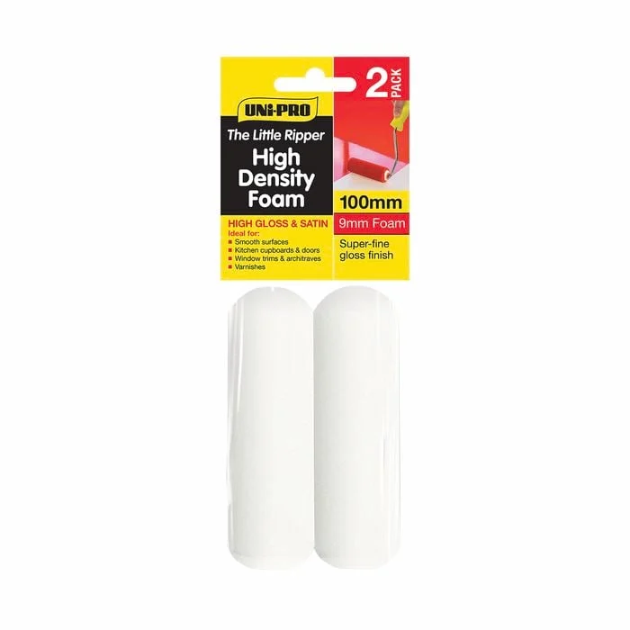UNi-PRO 100mm Little Ripper High Density Foam Roller Cover 2 Pack 9mm Nap