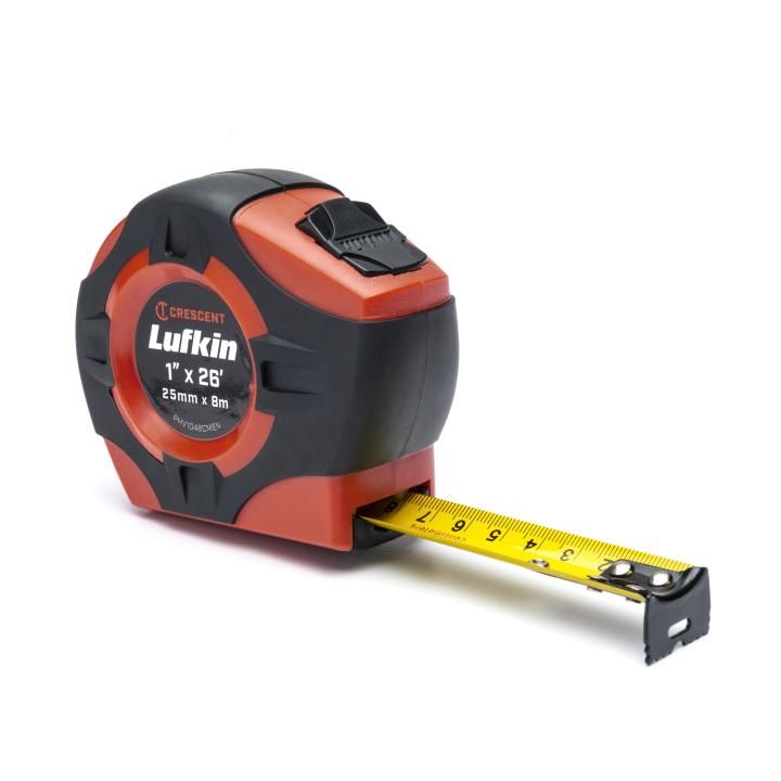 1" X 8m/26' P1000 Series Sae/metric Yellow Clad A20 Blade Power Return Tape Measure