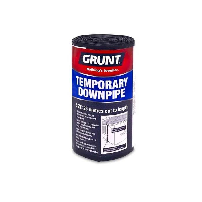 Grunt 90mm x 25m Temporary 100um Polythene Downpipe Roll
