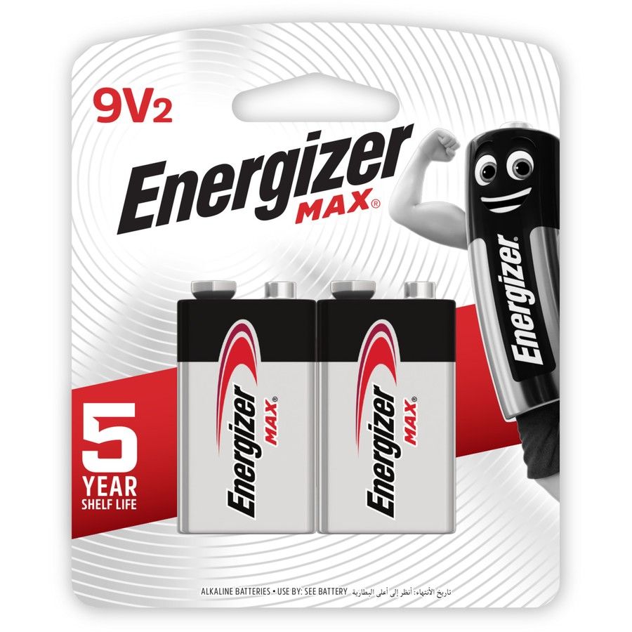Energizer Max Battery 9v Pk2