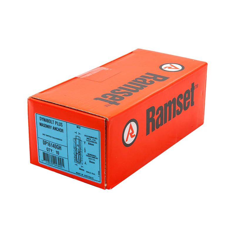 Dynabolt+ Galvanised 16mm X 140mm Box Of 10