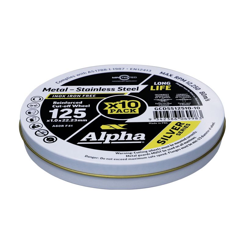 Cutting Disc 125 X 1mm Silver Series Trade Tin (pk 10)
