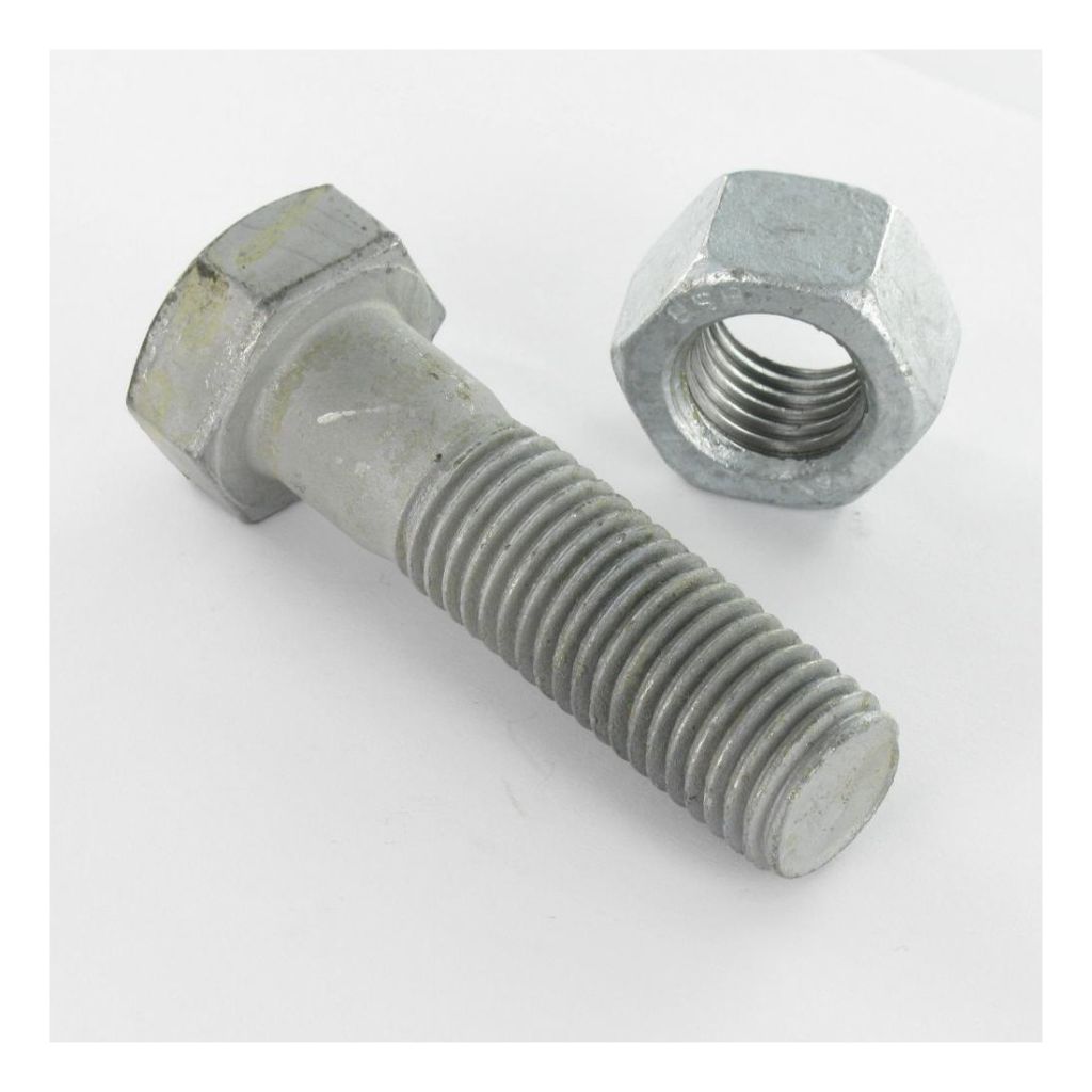 25 X Bolt With Nut Hexagonal Head M16x120 Class 8.8 Sb Hot Dip Galvanized