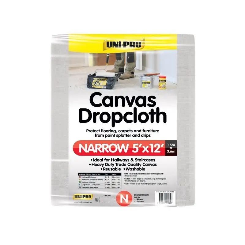 Uni-pro Heavy Duty Canvas Dropcloth 12'x9'