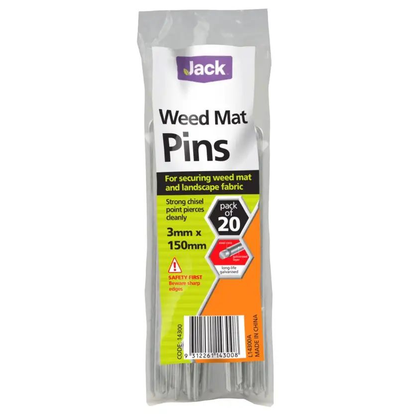 Jack Weed Mat Pins 3 X 150mm - 20 Pack