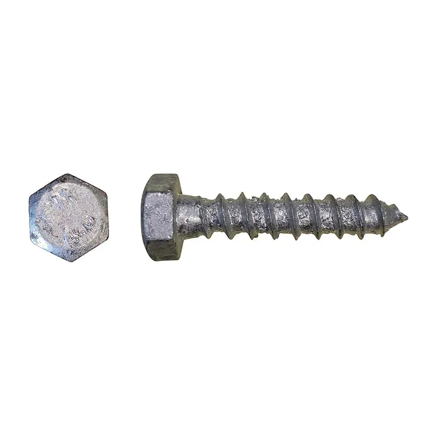 6x40 Hex Hd Mild Steel 4.6 Coach Screw Galv