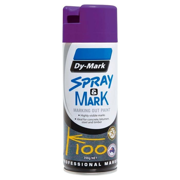 Dy-mark - Spray & Mark (marking Out Paint) - Violet - 350g