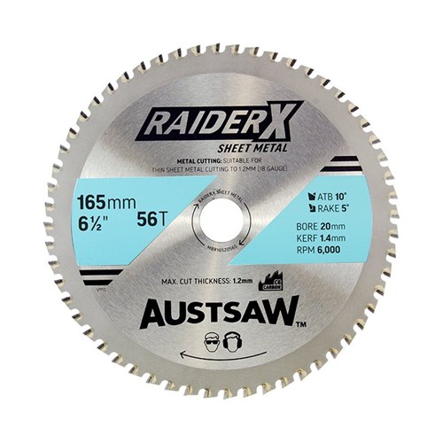 Austsaw RaiderX Metal Blade 165x20x56t