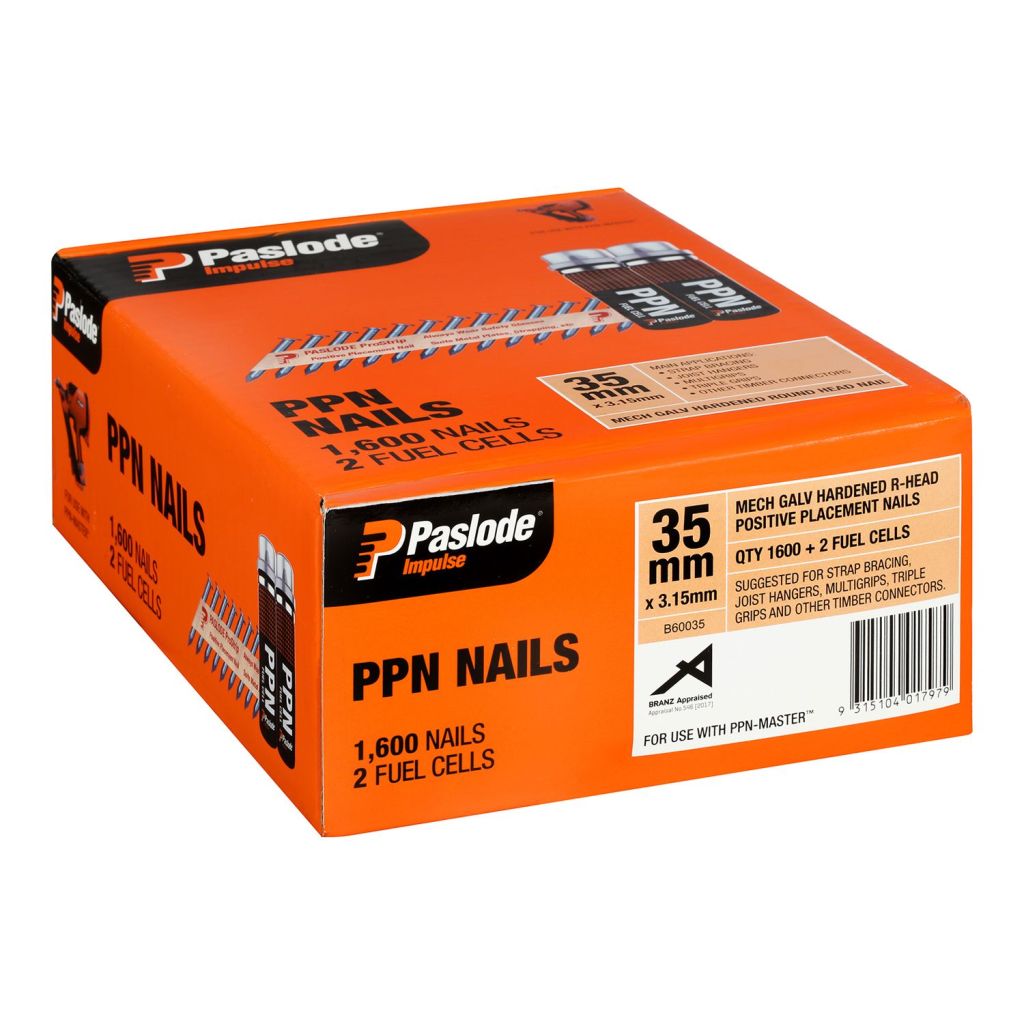 Paslode® Impulse Smooth Shank Connector Nails Paper Collated Galvanised