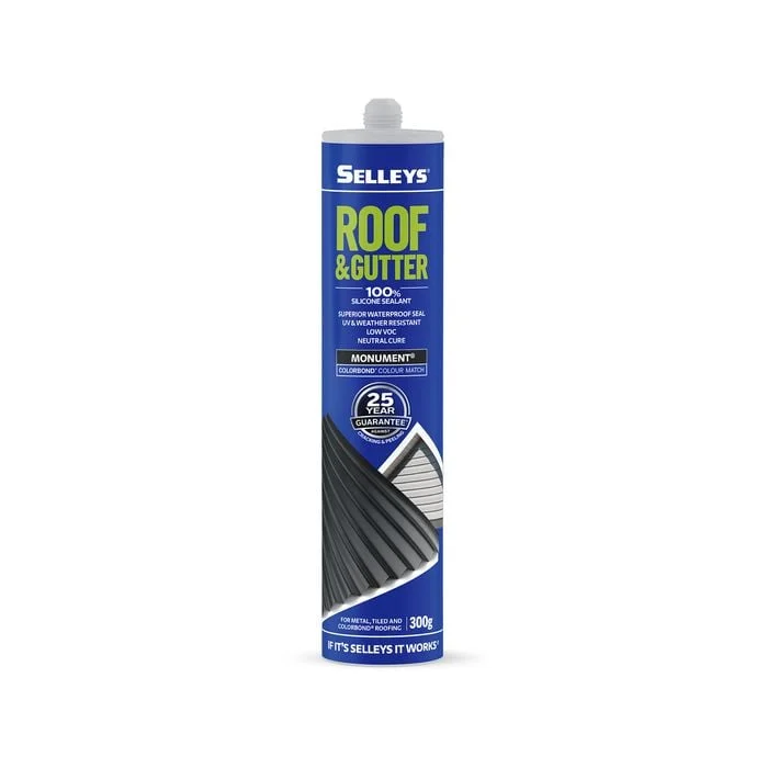 Selleys 300g Monument Roof And Gutter Silicone Waterproof Sealant