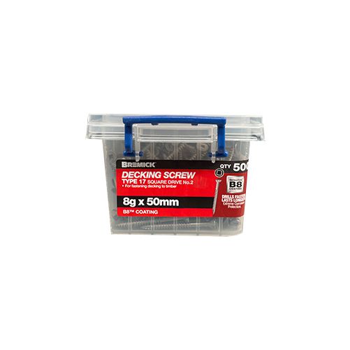 Decking Screw 8g X 50mm B8 Coating Timber Screws Box Of 500