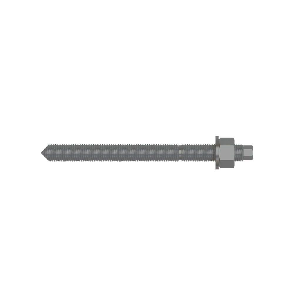 M12 X 160mm - 10pc Chemical Stud Anchor Kit Chisel Point Galvanised Class 5.8