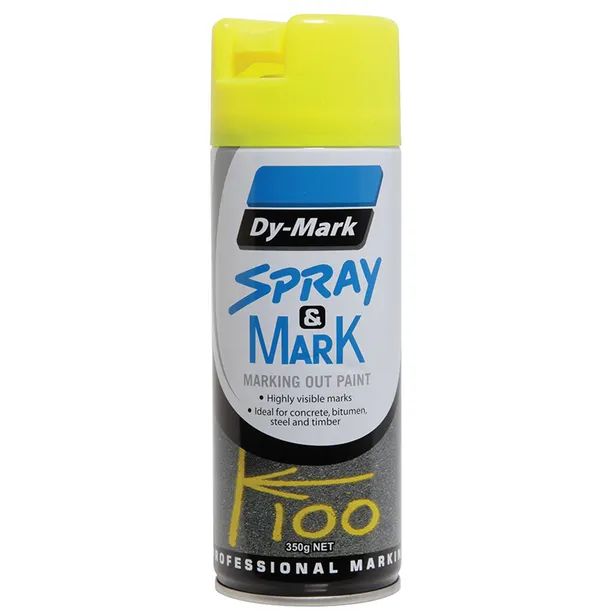 Dymark 350g Fluro Yellow Aerosol Marking Spray Paint 40013525