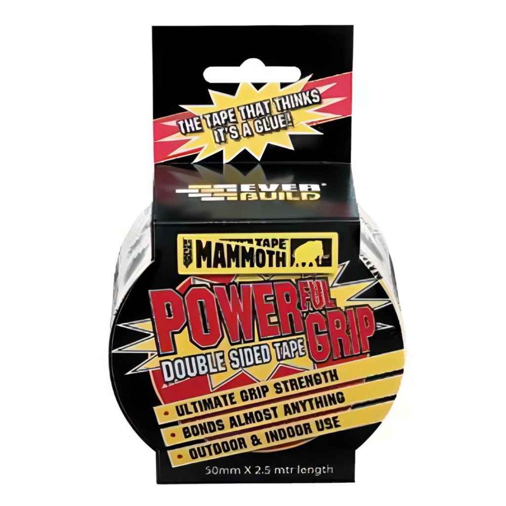 12mm X 2.5m Mammoth Powerful Grip Double Sided Tape