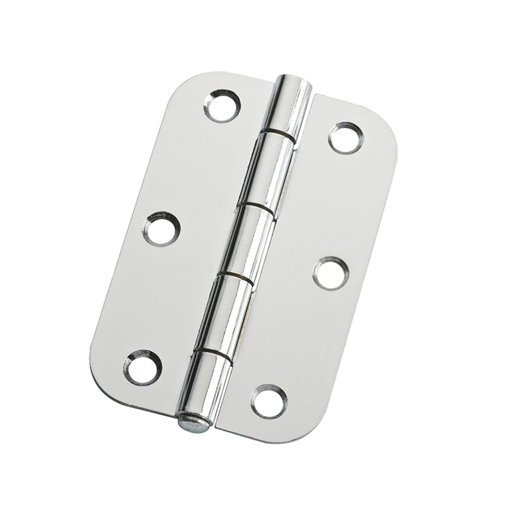 Trio 90mm Radius Butt Hinge Loose Pin Chrome Plated