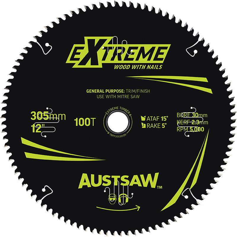 Austsaw Extreme Wood/Nails 300x30x100t Thin Kerf