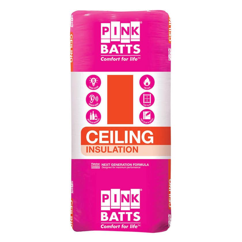 Pink Batts Fletcher R4.1 Insulation Ceiling Batts L1160 x D195mm - 10 Pack