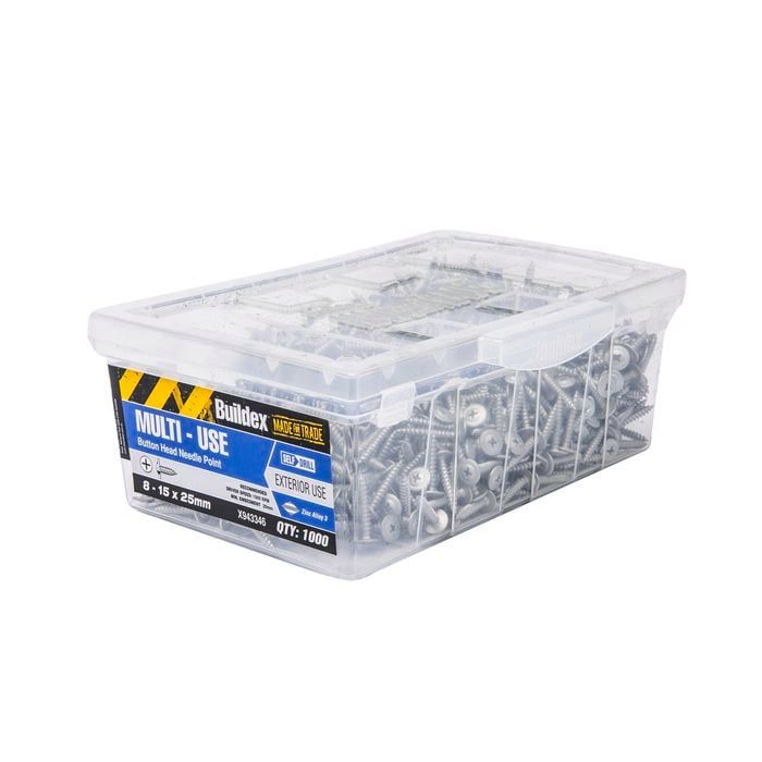 Wafer Screw Needle Point Phillips Head 8-15 X 25mm Z/y Box Of 1000