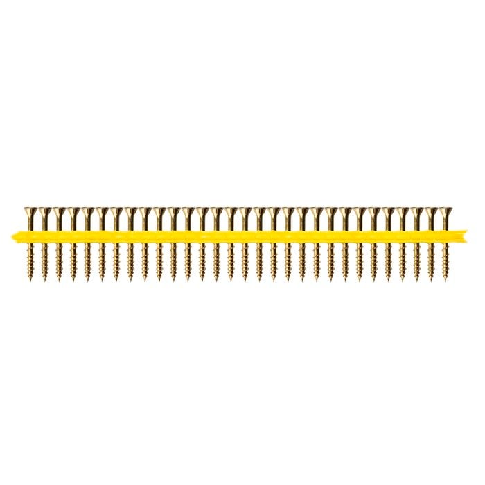 Simpson Strong-Tie 10G x 50mm Yellow Zinc Quik Drive WSV Subflooring Collated Screws - 2500 Pack